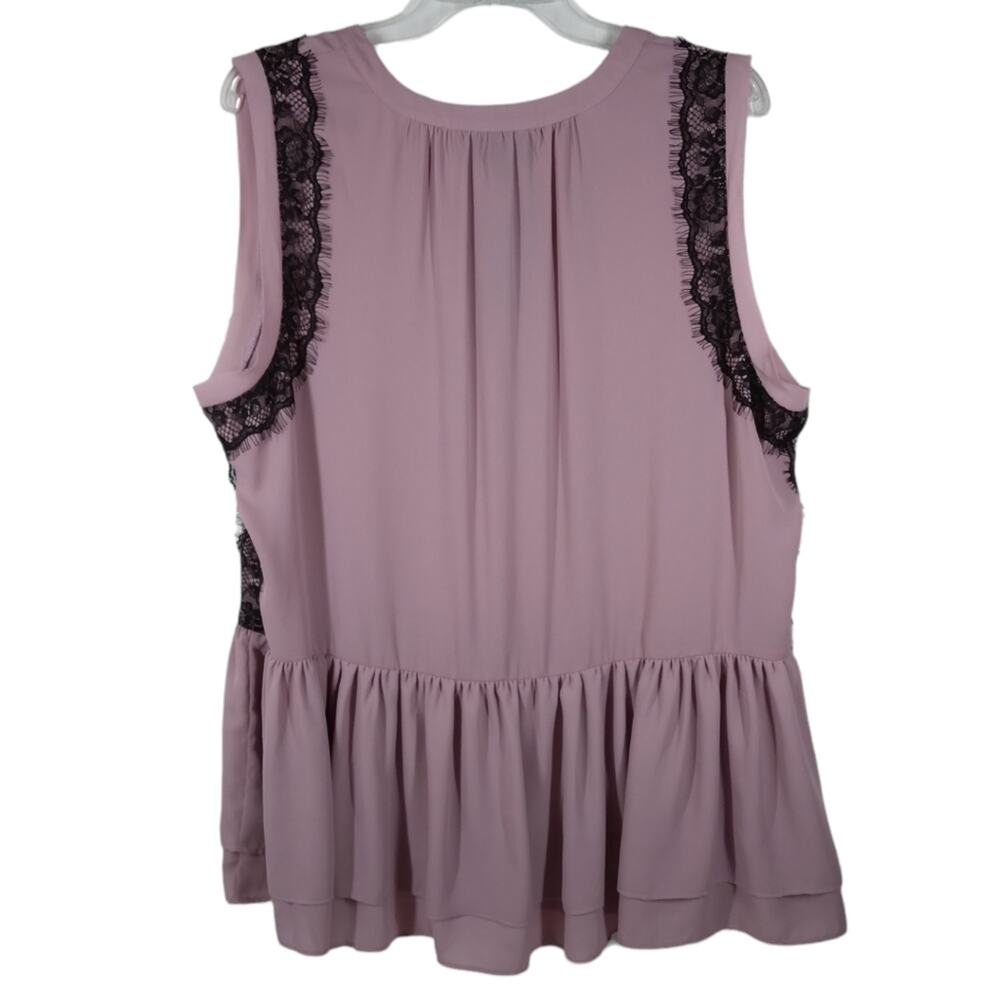 NWT Lane Bryant Lace Tiered Peplum Blouse size 18 - Picture 2 of 8